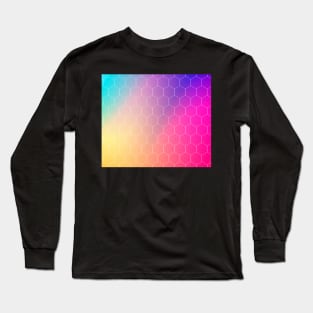 Cute rainbow colorful geometric pattern Long Sleeve T-Shirt